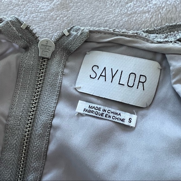 SAYLOR Silver Illusion Sheath Short Dress - Picture 4 of 7